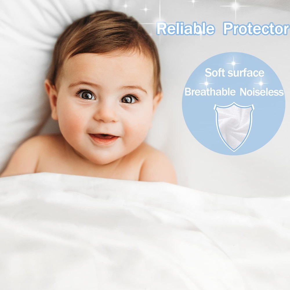 2 Pack King Size Premium Waterproof Mattress Protector, Soft Breathable Mattr...