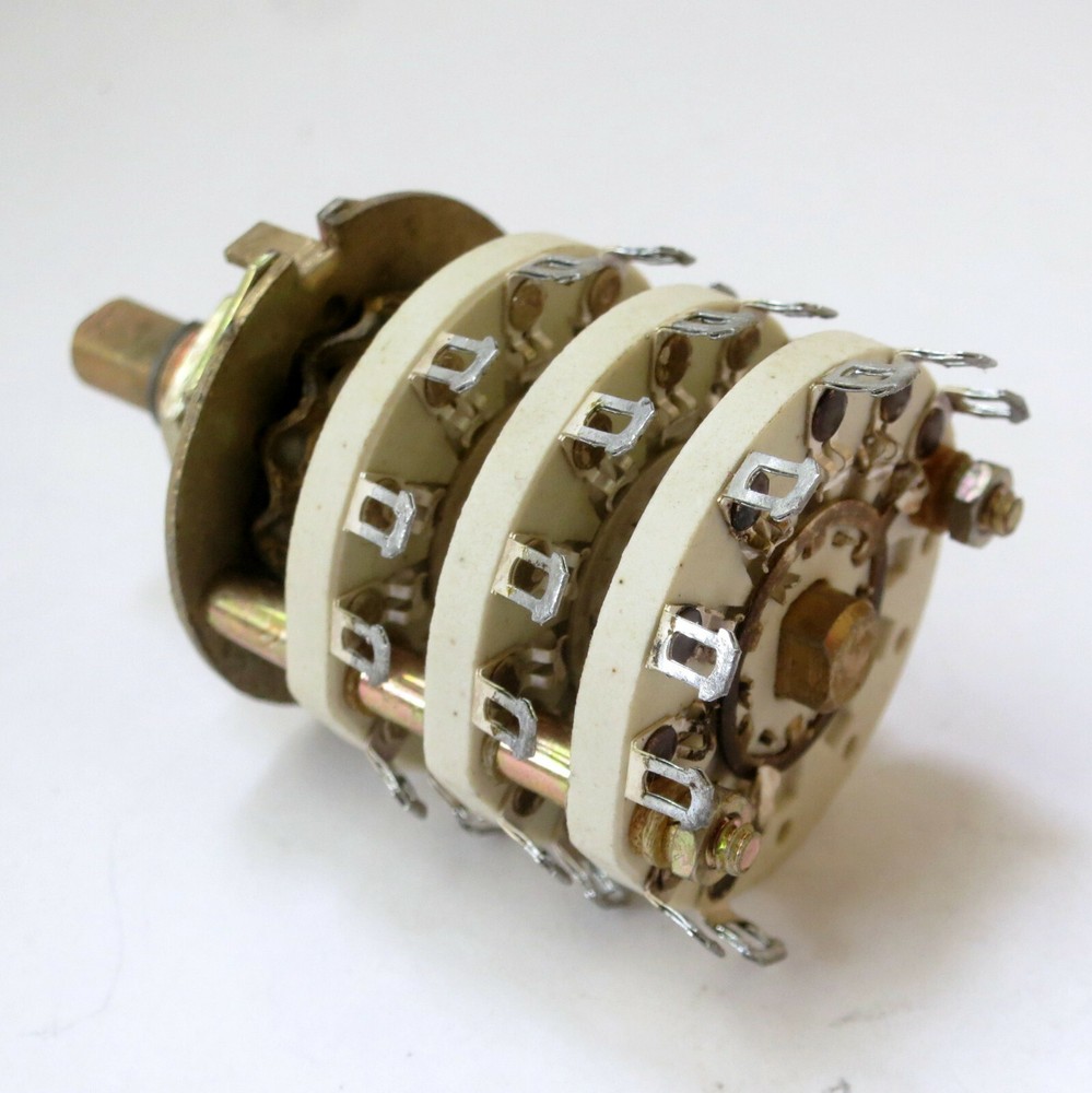 Oak 7 position 3 pole ceramic rotary switch - non-shorting - break before make