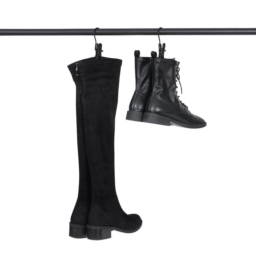 50 PCS Boot Hangers for Closet Laundry Hooks with Clips Boot Hanging Hold Cli...
