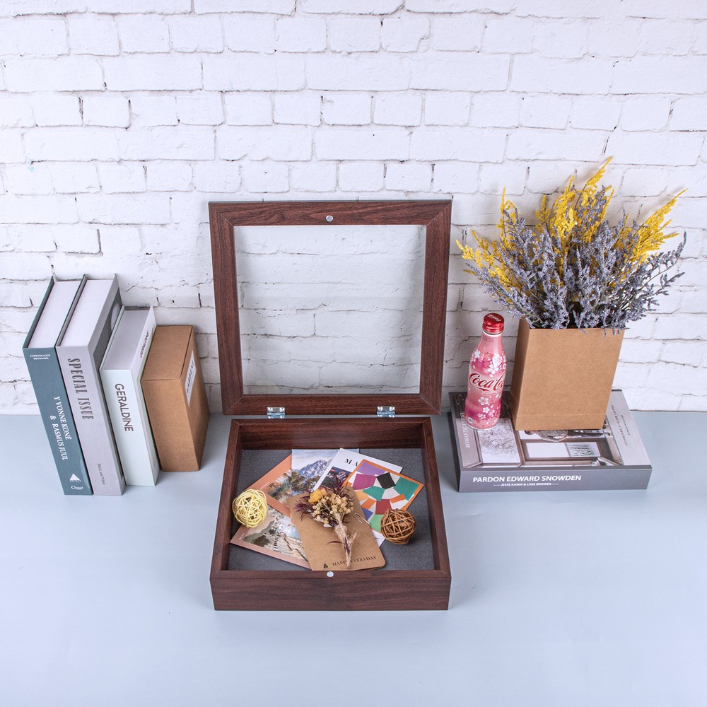 8x8 8x10.5 11x14 Shadow Box Frame Front Opening 2 inch Depth Memory Display Box