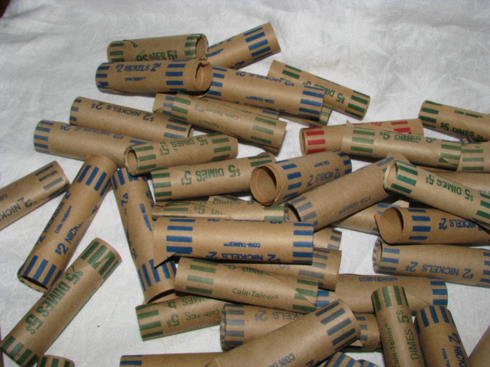 Group of Pre-Rolled Coin Rollers Standard Size