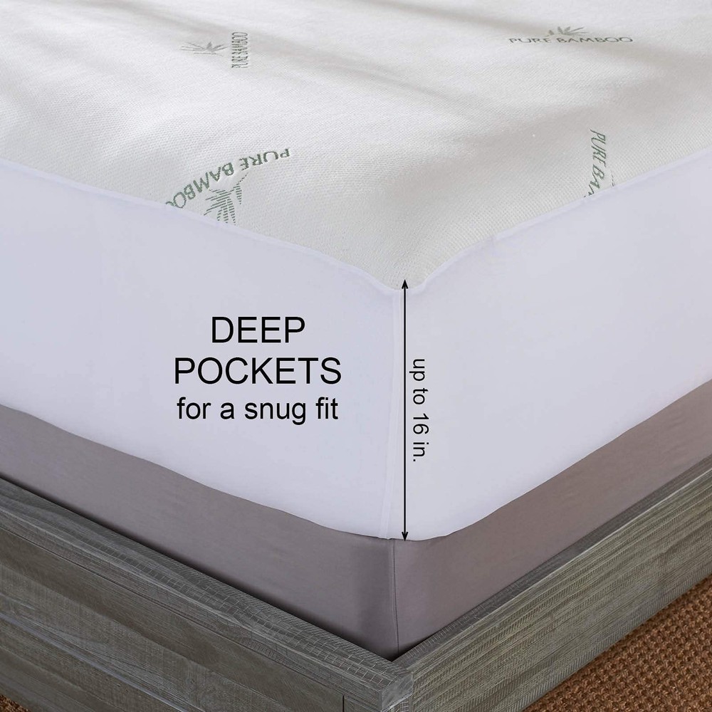 King Mattress Protector by , Waterproof - Viscose Derived from , Breathable, ...