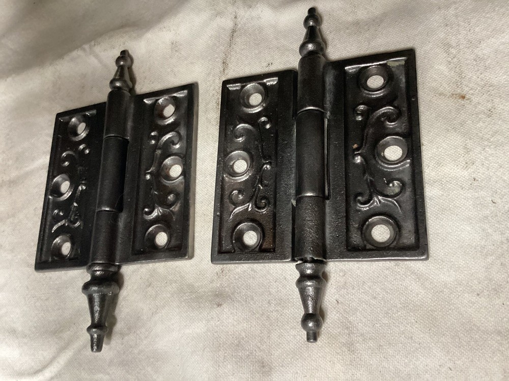 2 Cast Iron Hinges