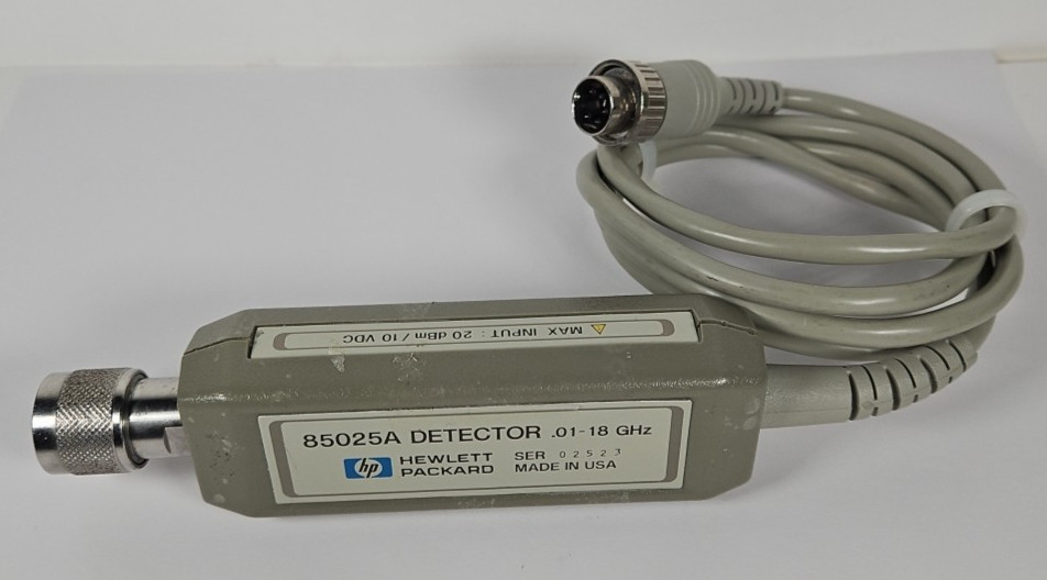 HP Hewlett Packard 85025A .01-18 GHz 20 dBm / 10 VDC Detector Module Cable Plug