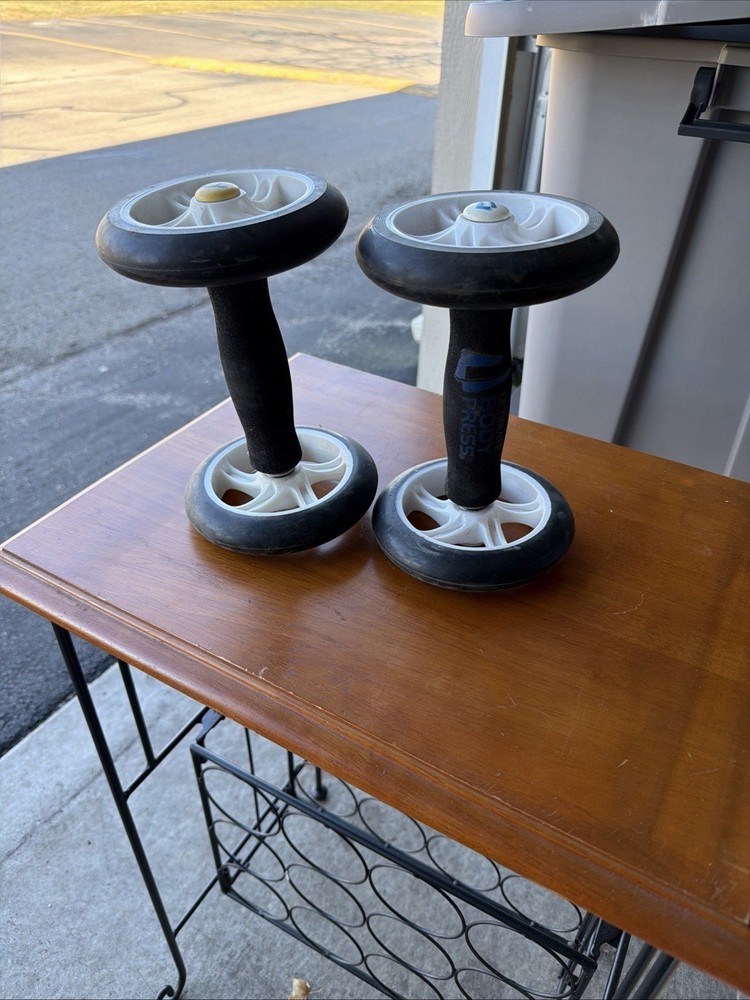 Ultimate Body Press Ab Wheel Roller Exercise Core Trainer Pair