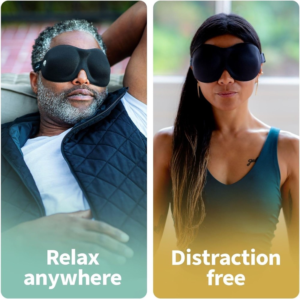 Nidra Contoured Sleep Mask – Zero Pressure Fit, Light Blocking - Small Blue