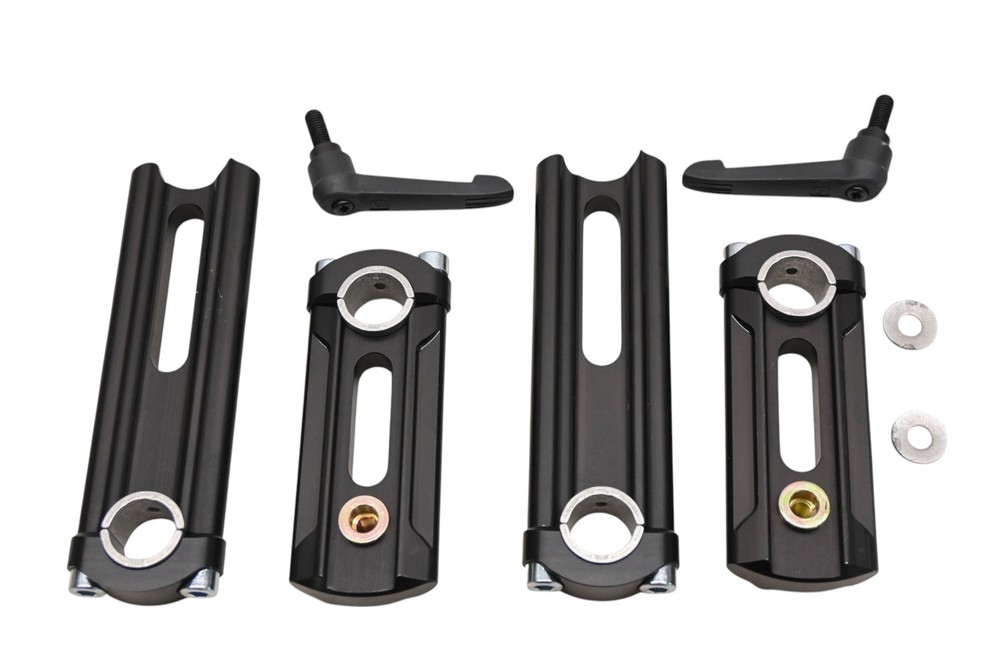 ROX 1R-HA68SEK Black Handlebar Height Adjustable Riser Kit NOS
