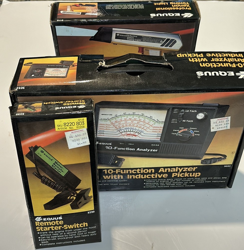 EQUUS 3032 10 Function Analyzer, 3050 Remote Start Switch, 3110 Timing Light