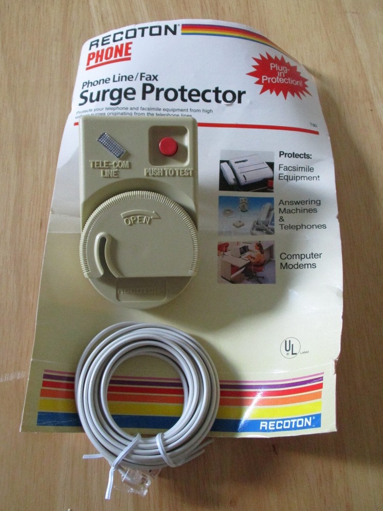 Recoton Phone Line / Fax Surge Protector--never used