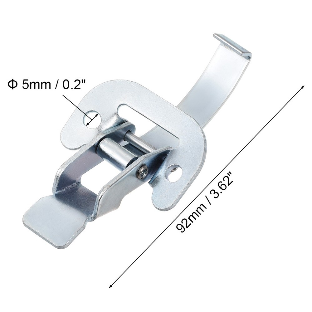 2Pcs 3.62 Inch Galvanized Draw Toggle Latch with Spring-steel Hook