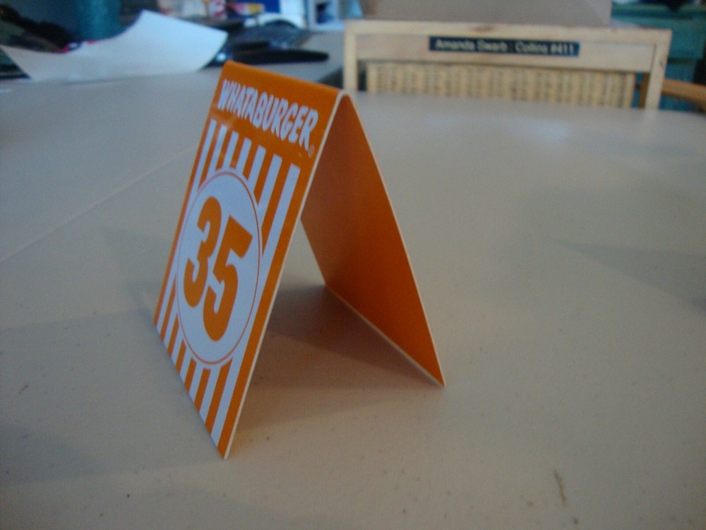 Whataburger Restaurant Tent Table Number #35