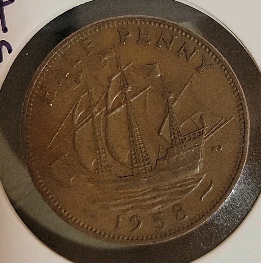 1958 Great Britain Half Penny