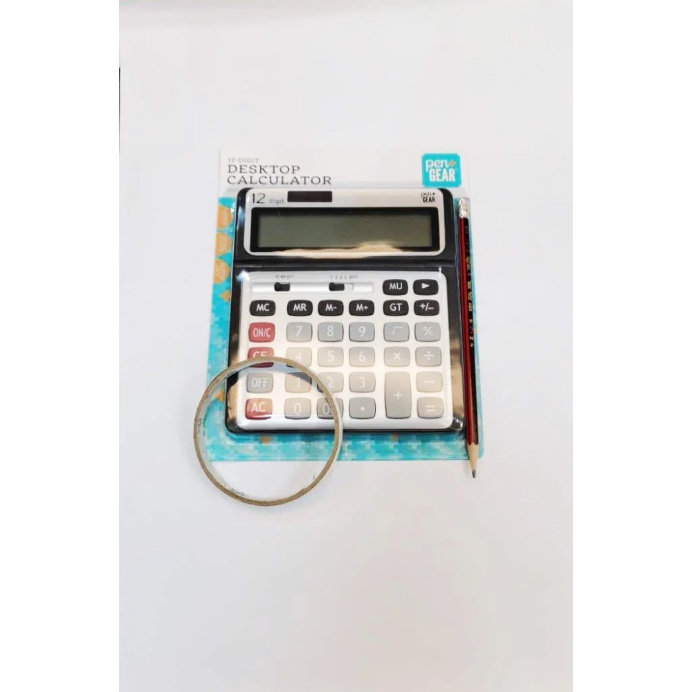 12 Digit Large Display Desktop Calculator for Office Elementary Middle School