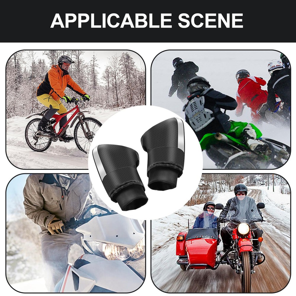 Motorcycle Warm Handlebar Muff Grip Handle Bar Muff Rainproof Riding Protective