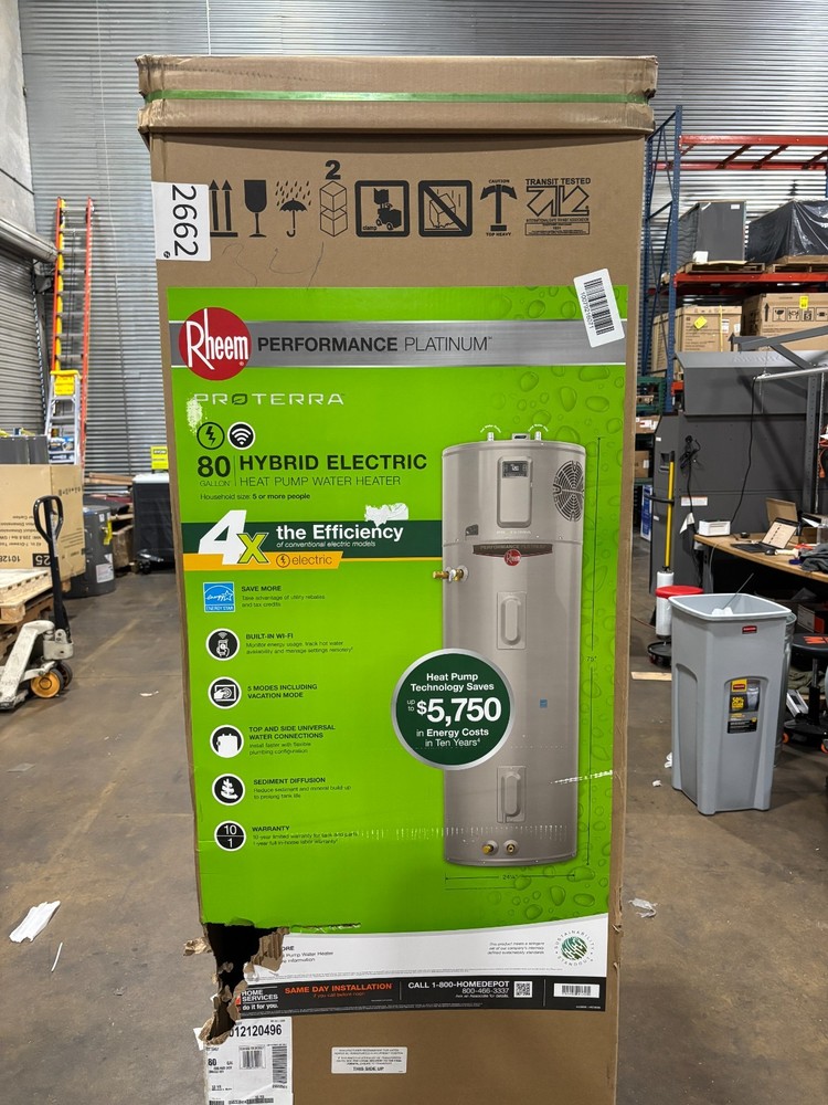 Rheem ProTerra 80 Gal Smart High Efficiency Hybrid Water Heater XE80T10HS45U1