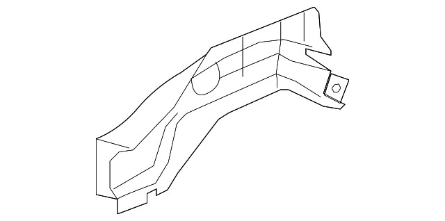 Genuine GM Passenger Side Front Compartment Inner Side Rail 19121003