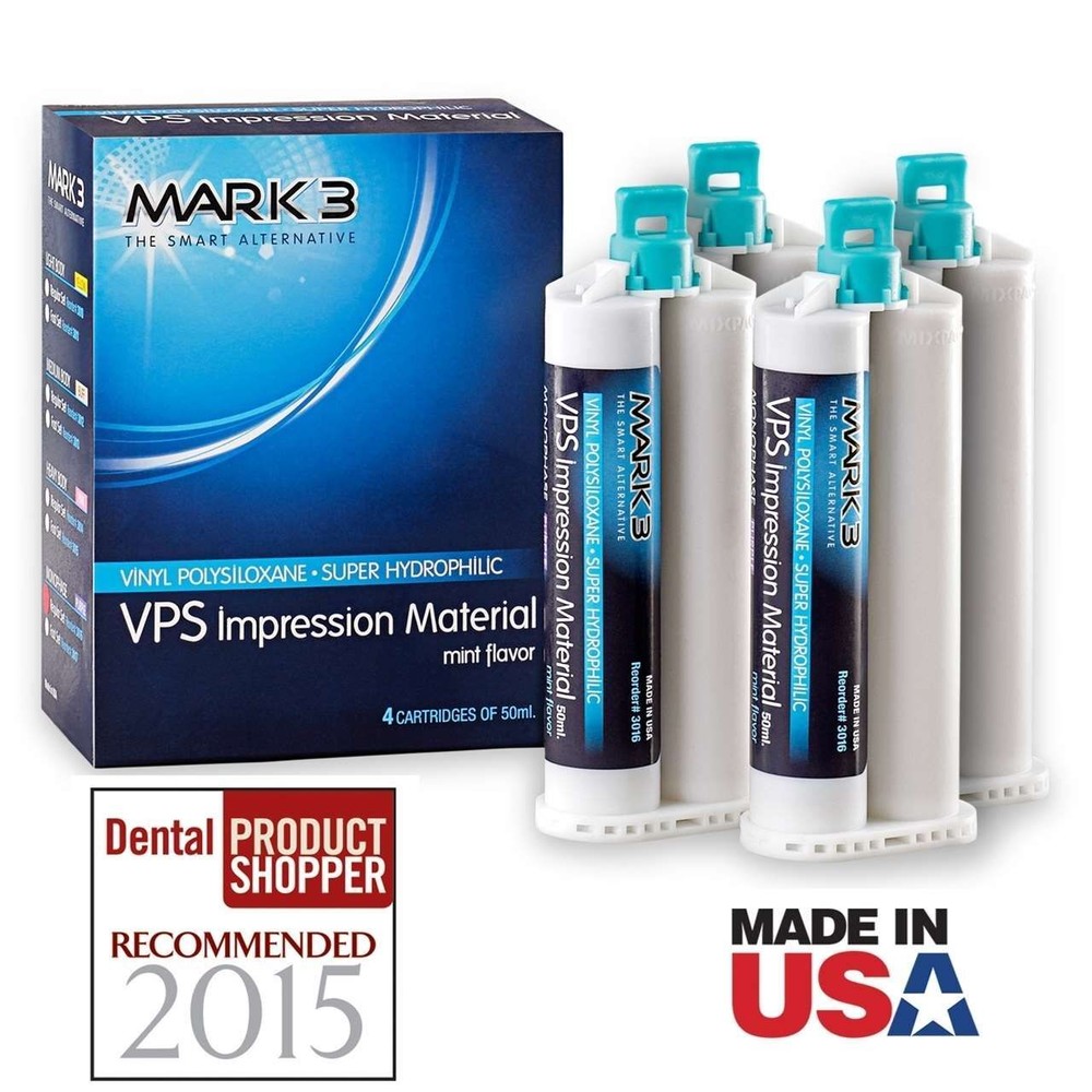 VPS Impression Material 4/Pack, Monophase Regular Set, MARK3, 100-3016