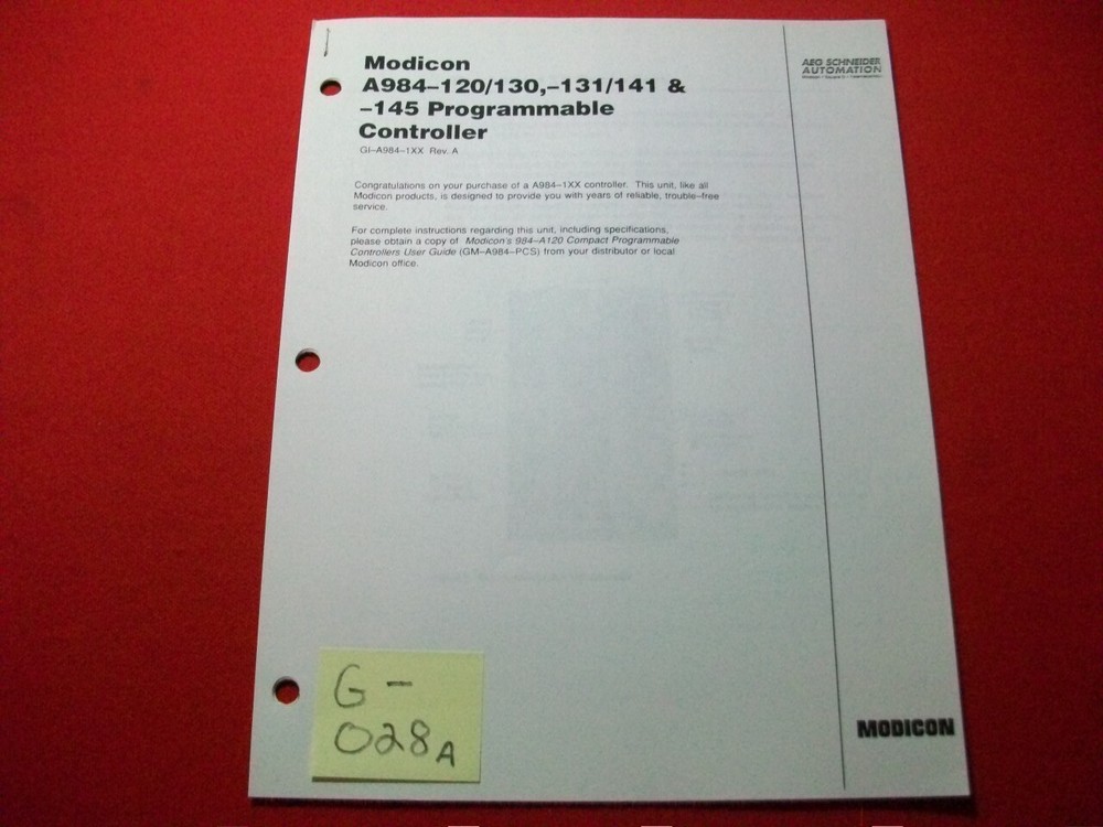 MODICON BM85 MODBUS PLUS BRIDGE/MULTIPLEXER & PROGRAMMABLE CONTROLLER GUIDES EXC