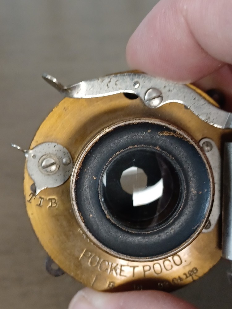 Antique Pocket Poco Camera Shutter With Lens