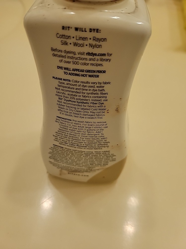 Rit All-Purpose Liquid Dye, Tan 8 oz., Half Full Bottle