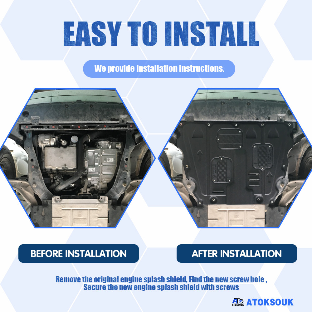 Thick Engine Splash Shield For Lincoln MKX 2016-2018 Front Engine Guard Hard