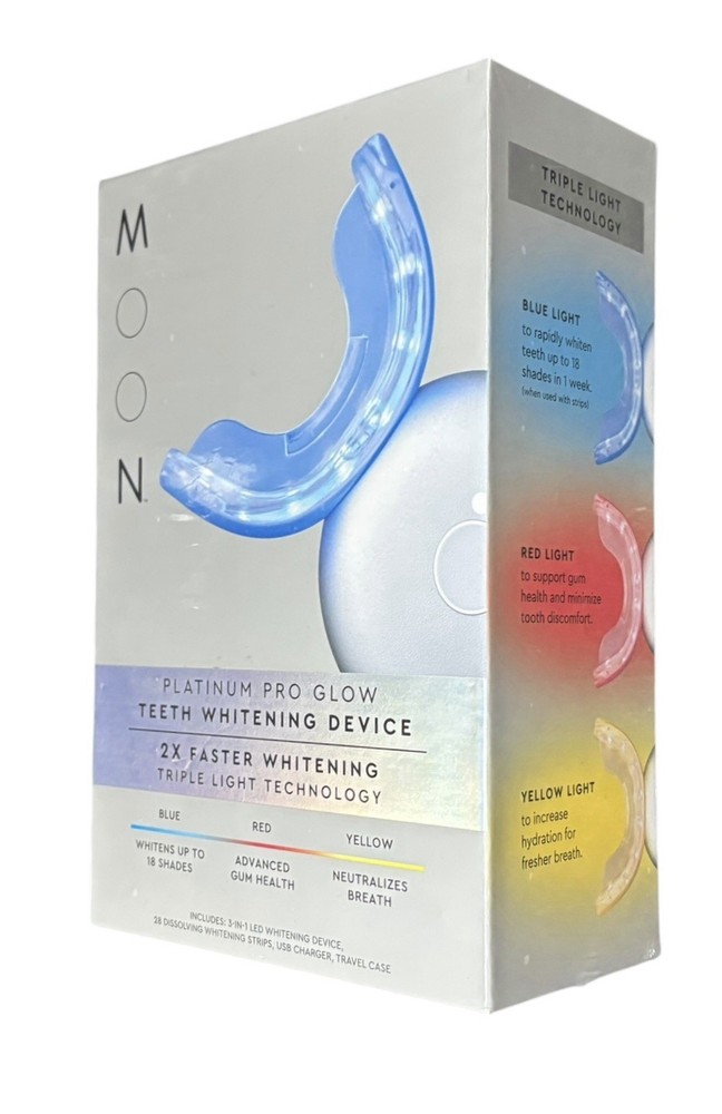 MOON Teeth Whitening Kit, Platinum Teeth Whitener LED Device