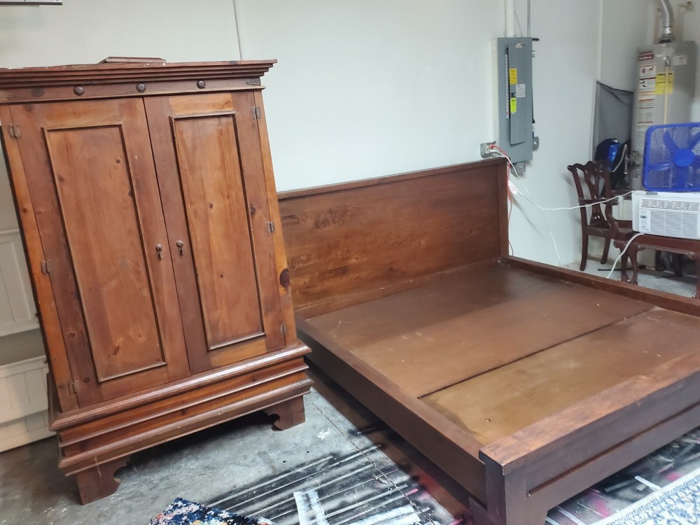 Pottery  Barn King Sumantra Bed/Armoire Set