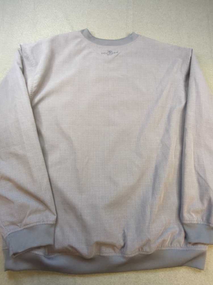 Dockers Golf Lined Weather Resistant Plaid Pullover Windbreaker Mens XL LS