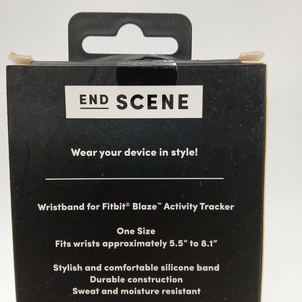 Fitbit Blaze Endscene Silicone Replacement Wristband White Sealed New READ