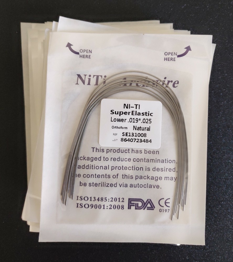 Orthodontic Wire Rectangular Super Elastic Niti Arch Wire Bows Nature Form