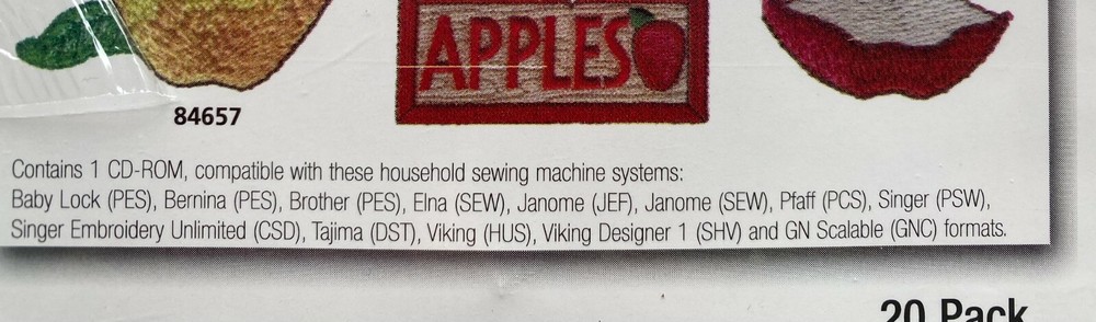 Amazing Designs Embroidery Software Apples Collection 1