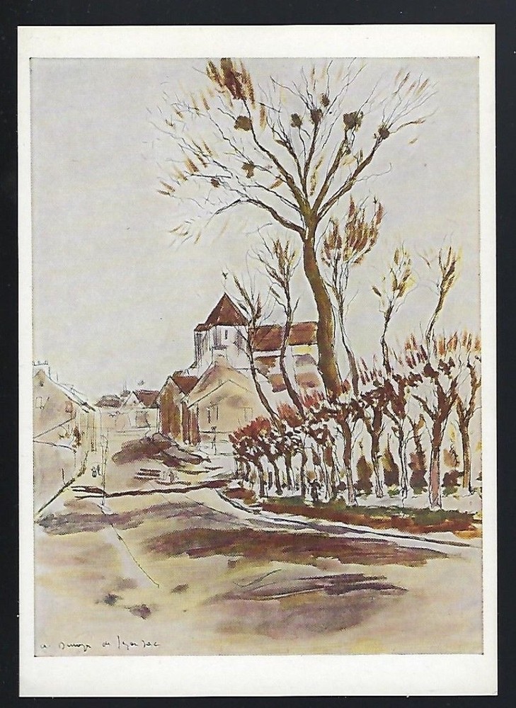 André Dunoyer de Segonzac signed postcard French Painter