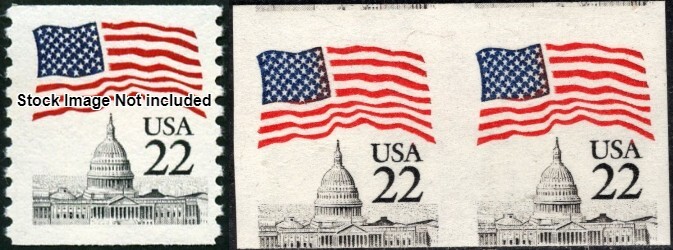 Perfectly Flawed EFO SN 2115f MNH Error - Flag & Capital -  Miscut Imperf Pair