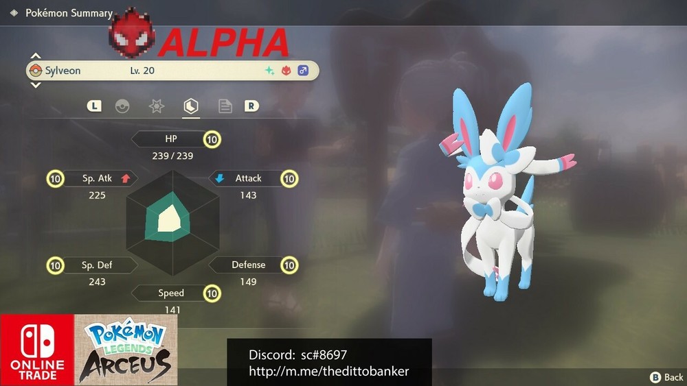Pokemon Legends Arceus SHINY ALPHA EEVEE EVOLUTION LV.20 Bundle (x9) ✨ 6IV Maxed
