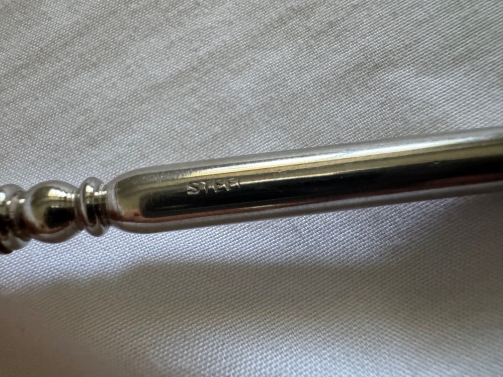 Antique Lionel Smith & Co. Sterling Silver Handle Button Hook Scrolling Design