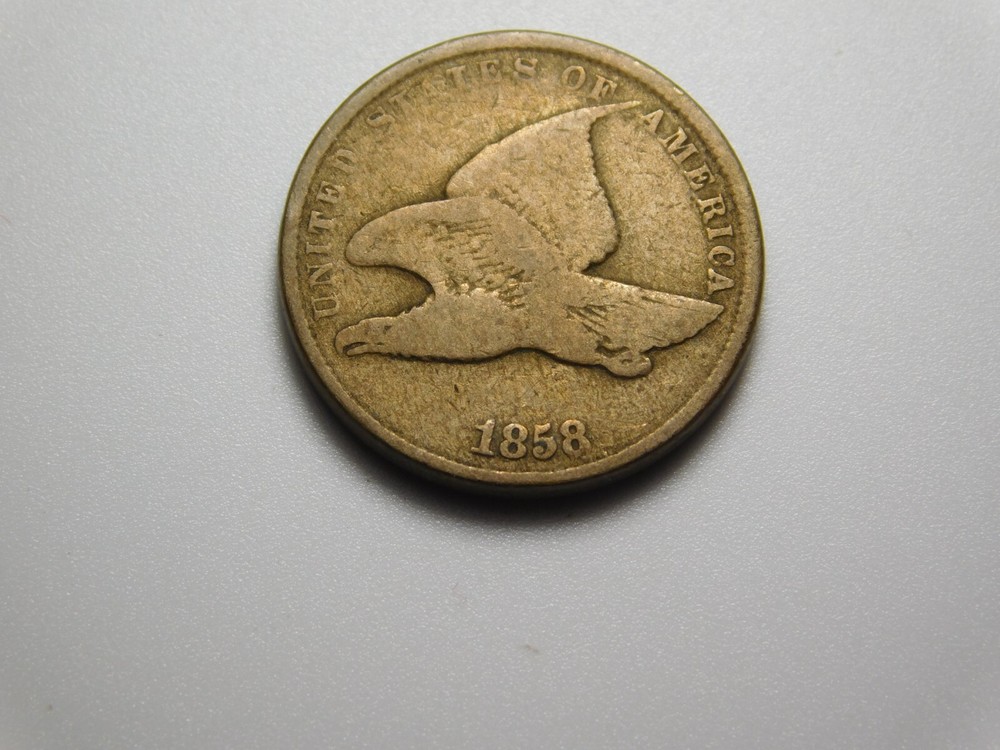 OLD US COIN 1858 FLYING EAGLE CENT PENNY
