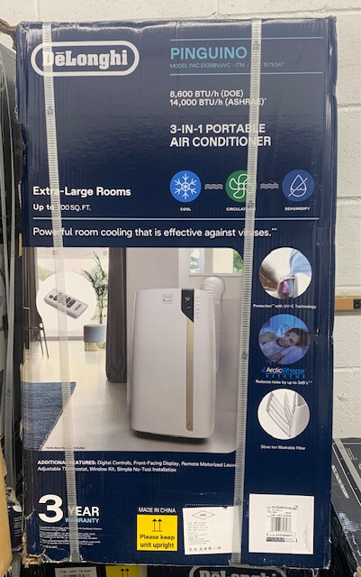 Portable Air Conditioner De’Longhi 3-in-1 Pinguino UV-Carelight PACEX398VUVC