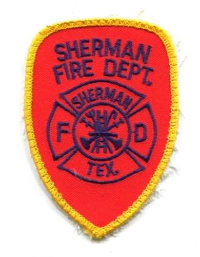 Sherman Fire Department Patch Texas TX v2 USED