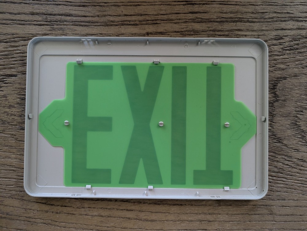 Emergency Green Exit Sign Cover Only 8"x 12"