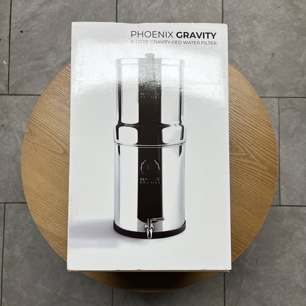Phoenix Gravity Counter Stainless Steel Gravity Water Filter System 1.5 Gallon