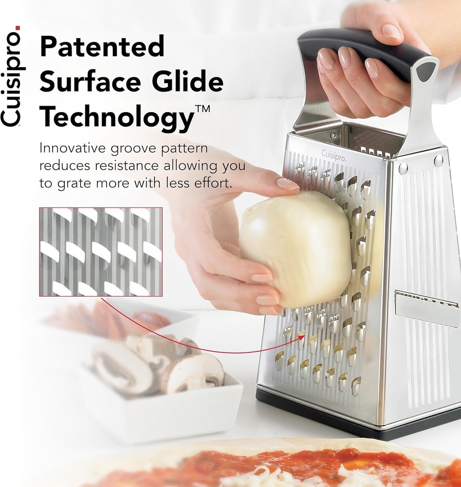 Surface Glide Technology 4-Sided Boxed Grater