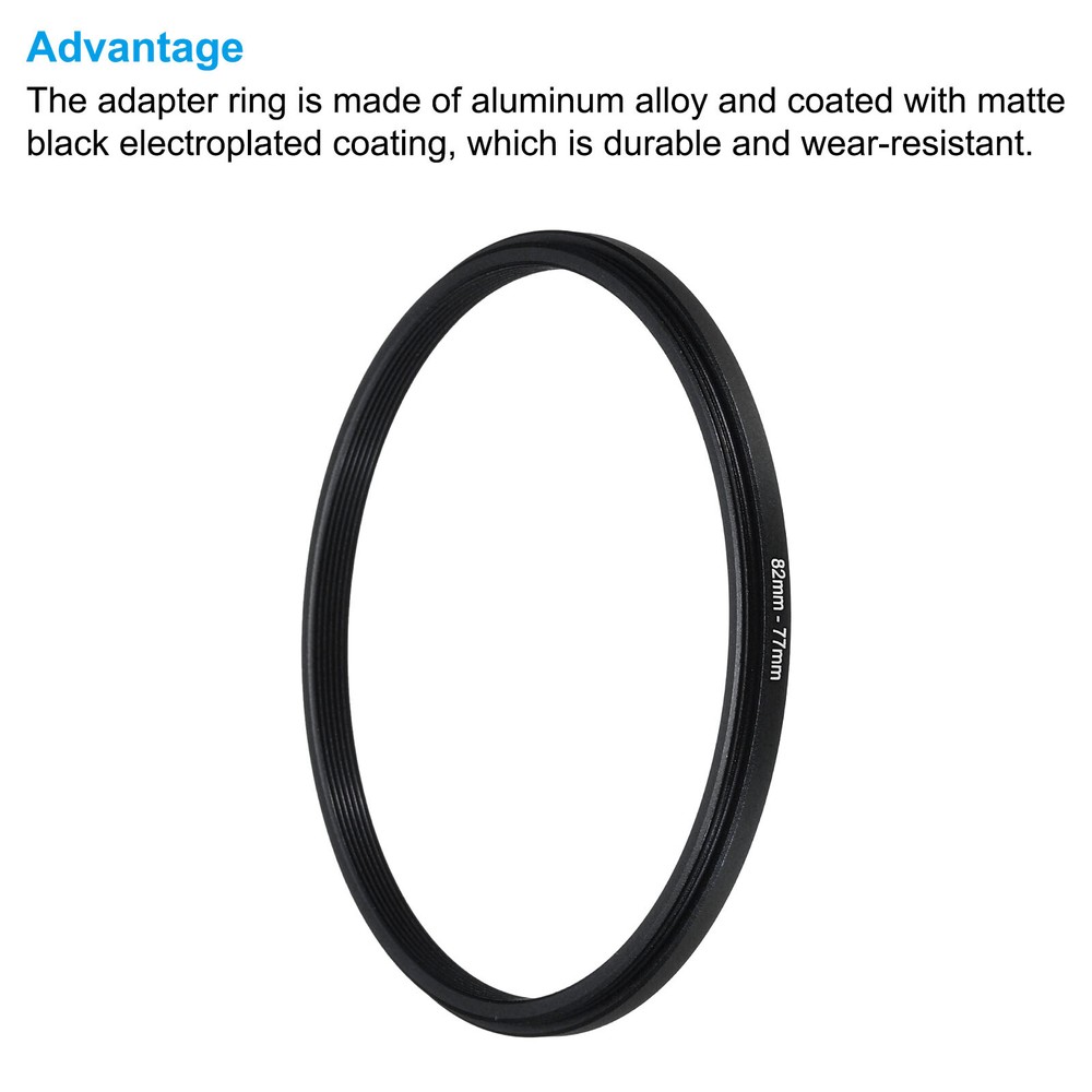 82mm-77mm Step Down Ring Camera Lens Filter Adapter Ring Filter with Cloth