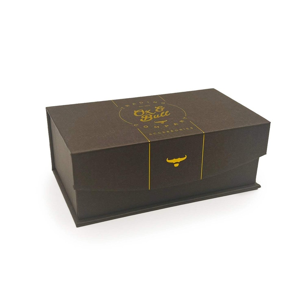 Double Sided Gold Onyx Round Beveled 5-Stud Set