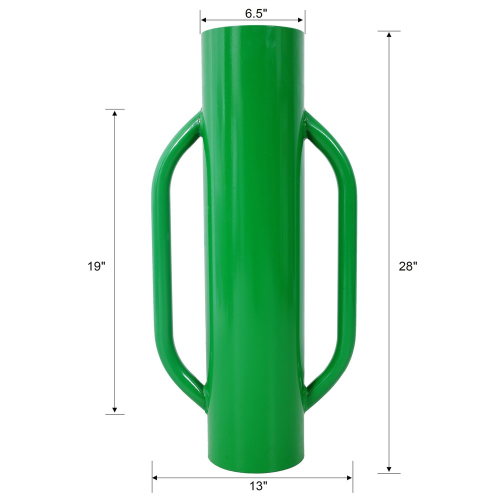 Fence Post Driver w/Handles 37LB Iron 6.5" Inner Diameter T Post Pole Pounder