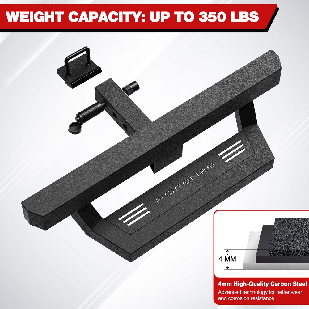 Universal 2" Receiver Trailer Towing Rear Hitch Step Bar Bumper Protection Guard