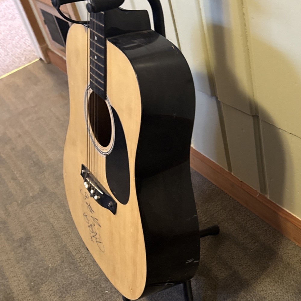 Big Bad Voodoo Daddy Autographed Squier Acoustic Guitar