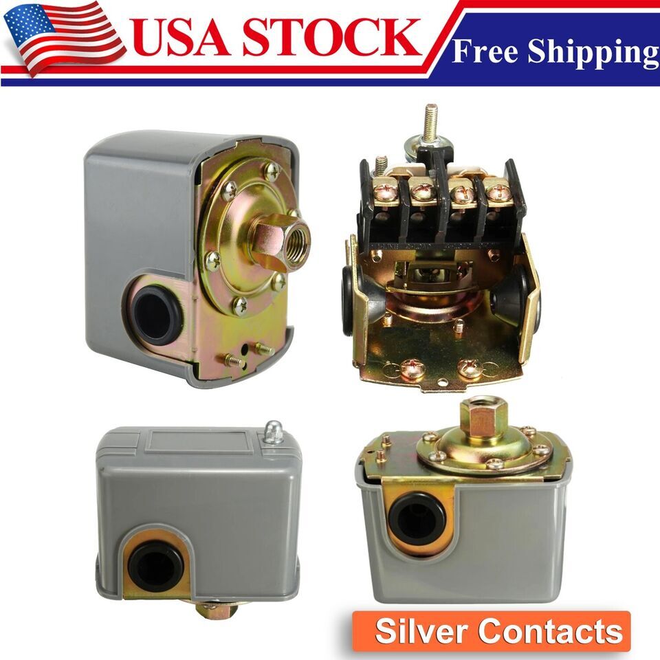 40-60 PSI Well Water Pump Pressure Control Switch Adjustable Double Spring Pole
