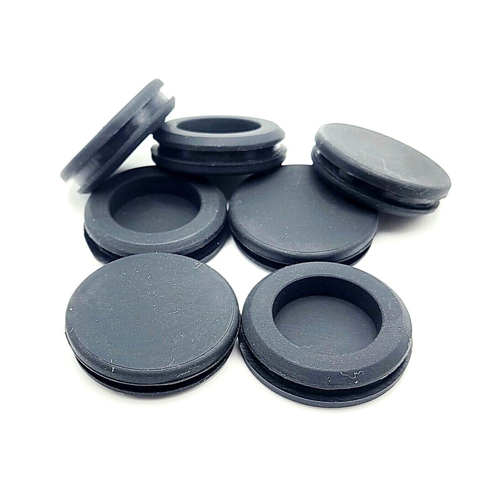 1 1/4" Panel Hole Solid Rubber Grommet Knockout Plug for 1/8” Thick Walls