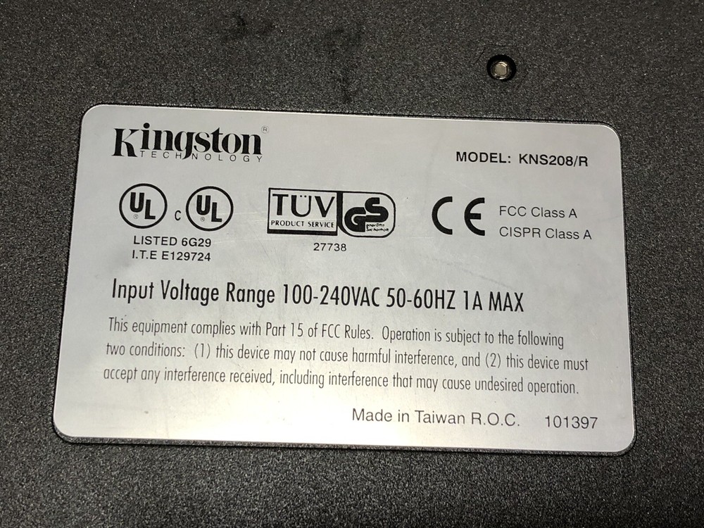 KINGSTON KNS208/R ETHERX SWITCH 10 PORT PRO-SERIES 19 RACK MOUNTABLE,EJ
