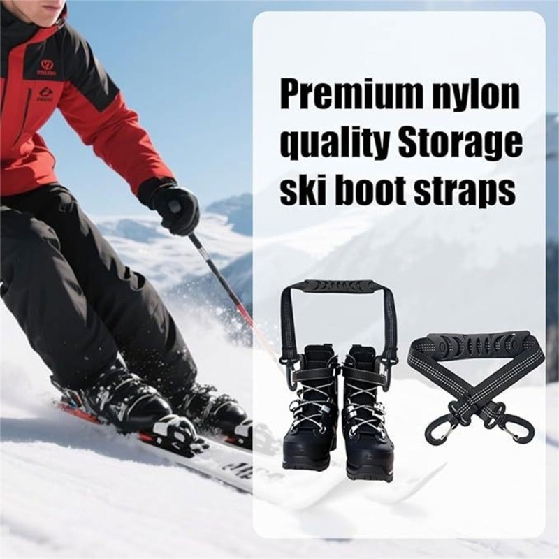 2xMulti Purpose Ski Boot Stabiliser Straps Secure Binding for Winter Sports Gear